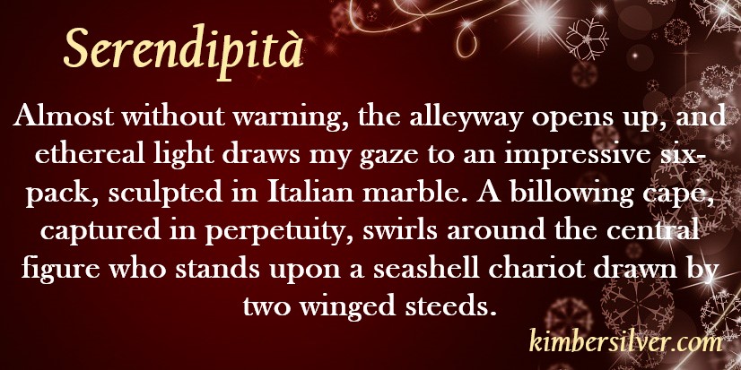 ⚡️This has the makings of a grand #holiday.⚡️
#Serendipità

#Read my #flashfiction👉kimbersilver.com

#Rome #Italy #Romance #Travel #magical #hope #Destiny #FreeReads #shortstory #Magicalrealism #coffeebreak #readers #readingcommunity  #amwriting