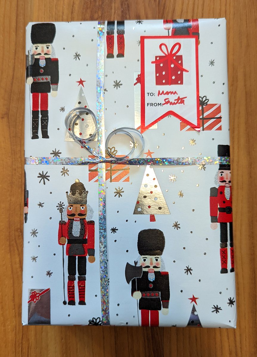 Jennifer_Estep's tweet image. This is by far the prettiest present that I wrapped this year. Spoiler alert: It's some historical western romance books for Little Debbie. 🌲
Found the #nutcracker paper at @Target and liked it so much I went back and got another roll. 1/ #gifts #wrappingpresents #wrapping