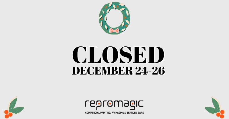 Repromagic's tweet image. Happy Holidays, friends! ReproMagic will be closed from Friday, December 24th to Sunday, December 26th. See you on Monday!