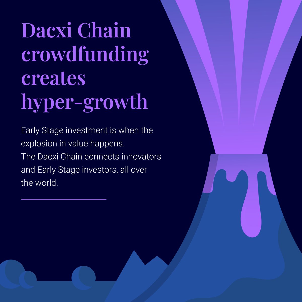 DacxiCoin's tweet photo. The #DacxiChain will give people all over the world the freedom to invest in projects they know have potential - and then benefit from their exponential growth in value as the rest of the world catches on too. https://t.co/CIQphkhCJI
