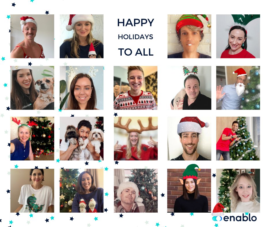 At times it felt like 2021 might never end, and now here we are - time to switch off, spend quality time with friends and family, and tuck into a whole lot of festive food 🤤

From our #dreamteam of Enablers to you all - happy holidays, be safe, and see you back here in 2022 🎉