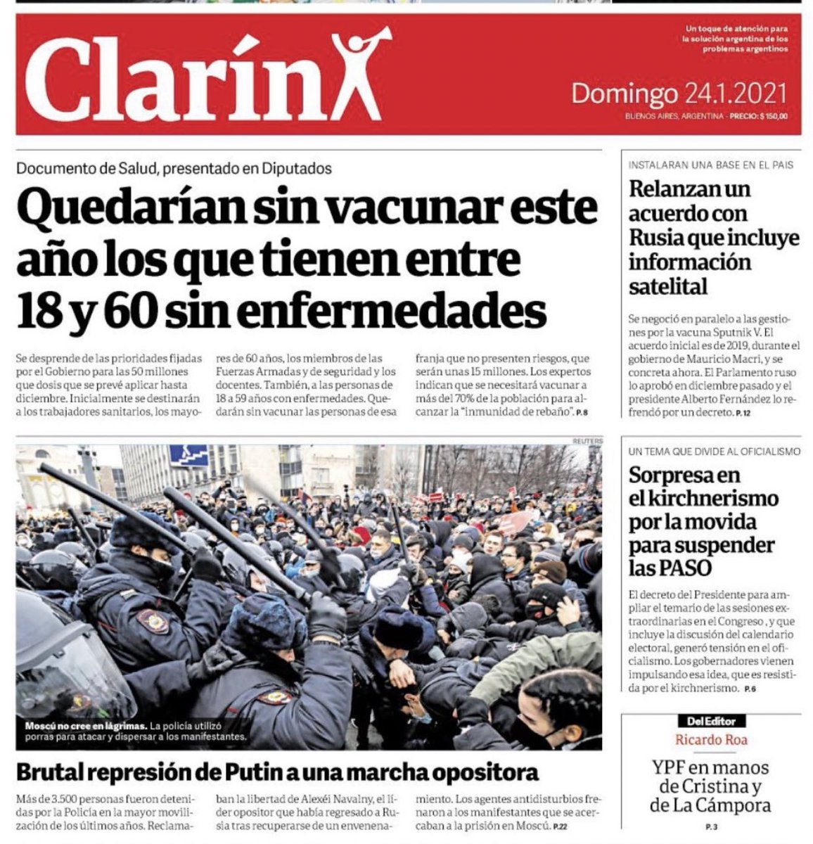 Hace 1 año salía de Rusia rumbo a Argentina un ✈️ con las primeras 300.000 dosis de vacunas. 
A hoy completaron su esquema 32.156.469, casi 38.000.000 tienen al menos 1 dosis y se avanza en las terceras dosis.
En 1 año se aplicaron 74.392.087 dosis.

Nunca olvidemos esta tapa.
