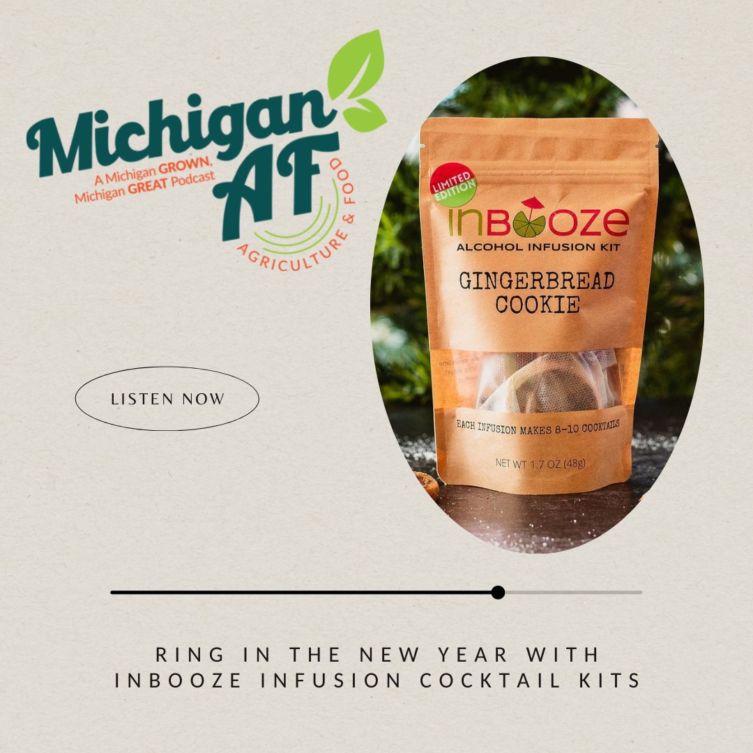 MichAgCouncil's tweet photo. If you're ringing in the New Year from the comfort of your living room, you can still get festive with #InBooze Infusion #CocktailKits. We're joined by founder @ADashOfEvans to hear all about how she ended up on Oprah's Stocking Stuffer list in 2020.
๐ง https://t.co/5WeKNdP7bi https://t.co/XggIJp4XrK