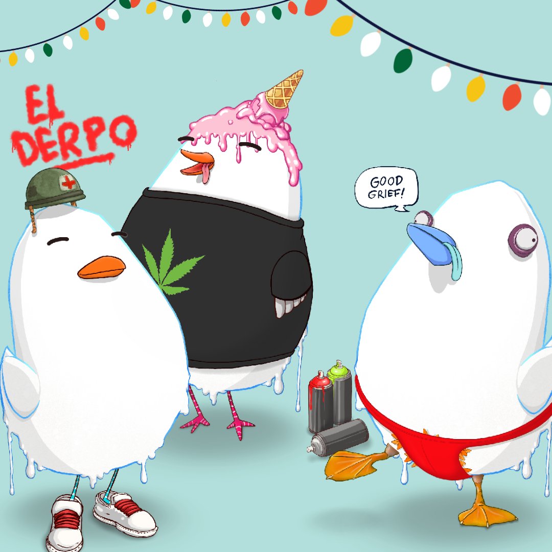 DerpyBirbsETH's tweet photo. 🎄It's the DerpyBirbs Xmas party🎄

🚨Time for a little Giveaway

🌲Follow us @DerpyBirbsETH
❤️Like &amp; Retweet this post
To spread the love.
🎅 Share your fav Nft Art you have bought/or would like to buy.

We'll pick a winner from the comments xmas day. 
#NFTGiveway #DerpyBirbsETH https://t.co/qpNye7SIhQ