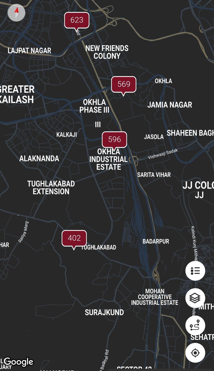 #AirQualityIndex for Okhla, Badarpur,  Tughlakabad, New Friends Colony is around 600, which is in hazardous category.

For live #AQI of your location, download SkymetAQI app: play.google.com/store/apps/det…

<a href="/JATINSKYMET/">Jatin Singh</a> <a href="/Mpalawat/">Mahesh Palawat</a> <a href="/SkymetWeather/">Skymet</a> #DelhiPollution #DelhiAirPollution