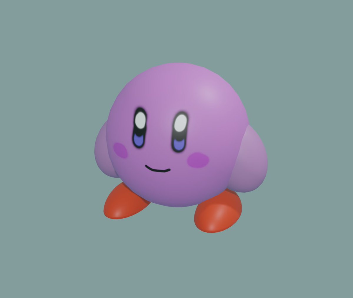 Moonasaur's tweet photo. a quick kirby render i made for my friend https://t.co/Isgykc02jg