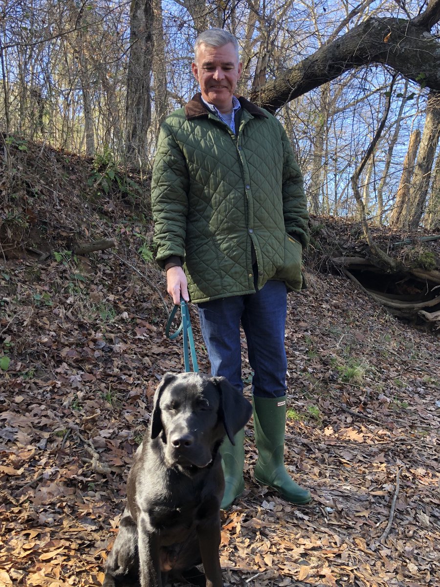richadougherty's tweet photo. A wonderful pre-Christmas walk with Rocky.  Elle is at UGA and has signed up to help look after service dogs when their trainers go out of town.  Rocky was her first and hopefully not her last.  Just a few days but this guy has melted out hearts. https://t.co/WtqxKwZbgP