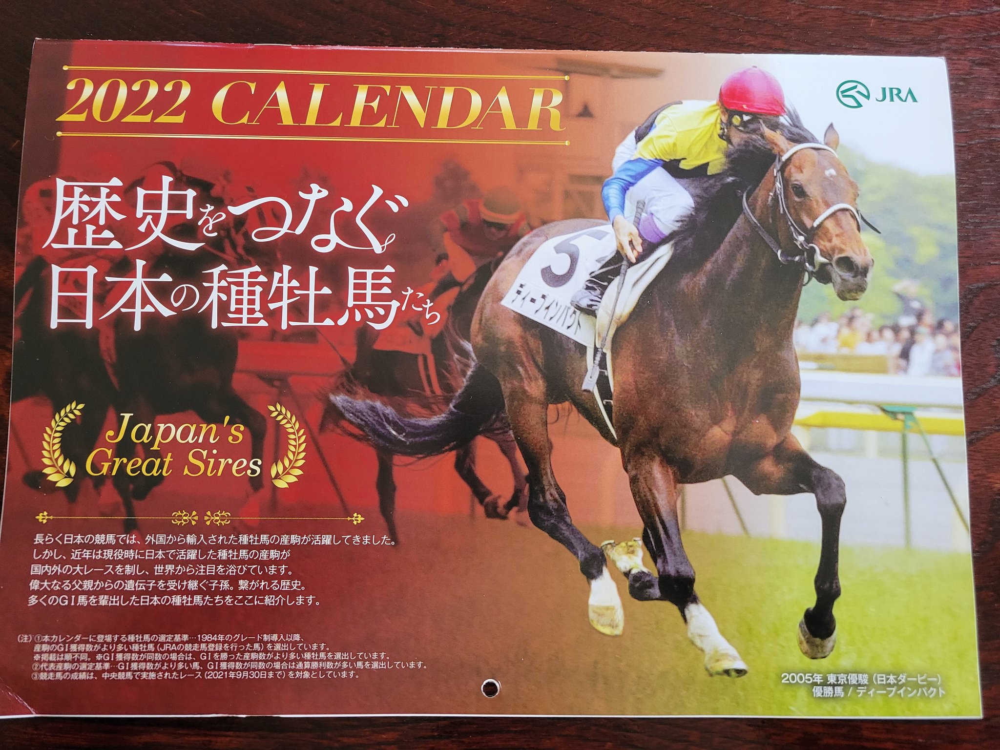 家電騎士 来年のjraカレンダー22が届いた Jra T Co Scejc2zyua Twitter