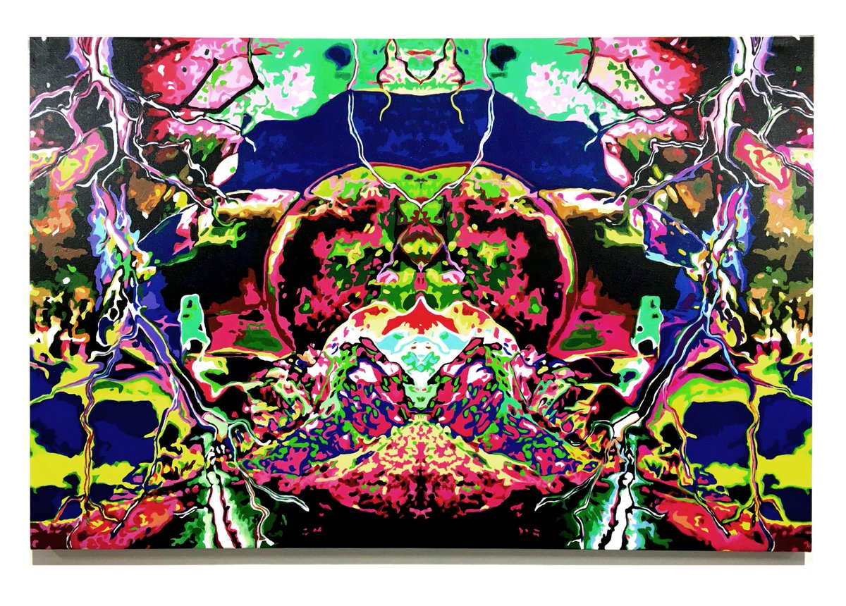 Painting：Infinite symmetry #025、Acrylic on canvas、105x160cm（41inx63in）、2021🤠🖌️🎨