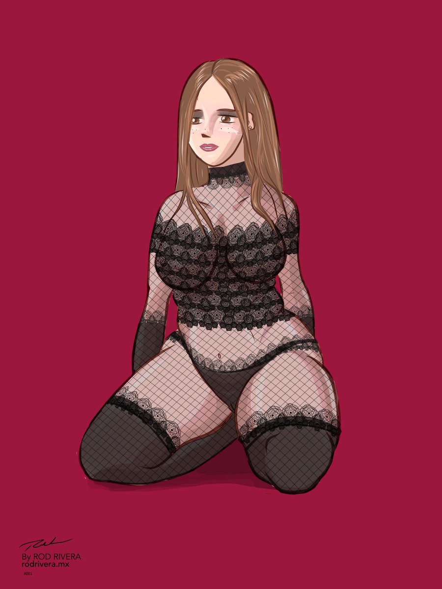 Allie-Anne in lingerie. Is part of my Allie-Anne Wave 1 NFT collection in opensea.io/RODRIVERA #NFTCommmunity #NFTartist #nftart #NFT #nftcollectors #OpenSeaNFT
