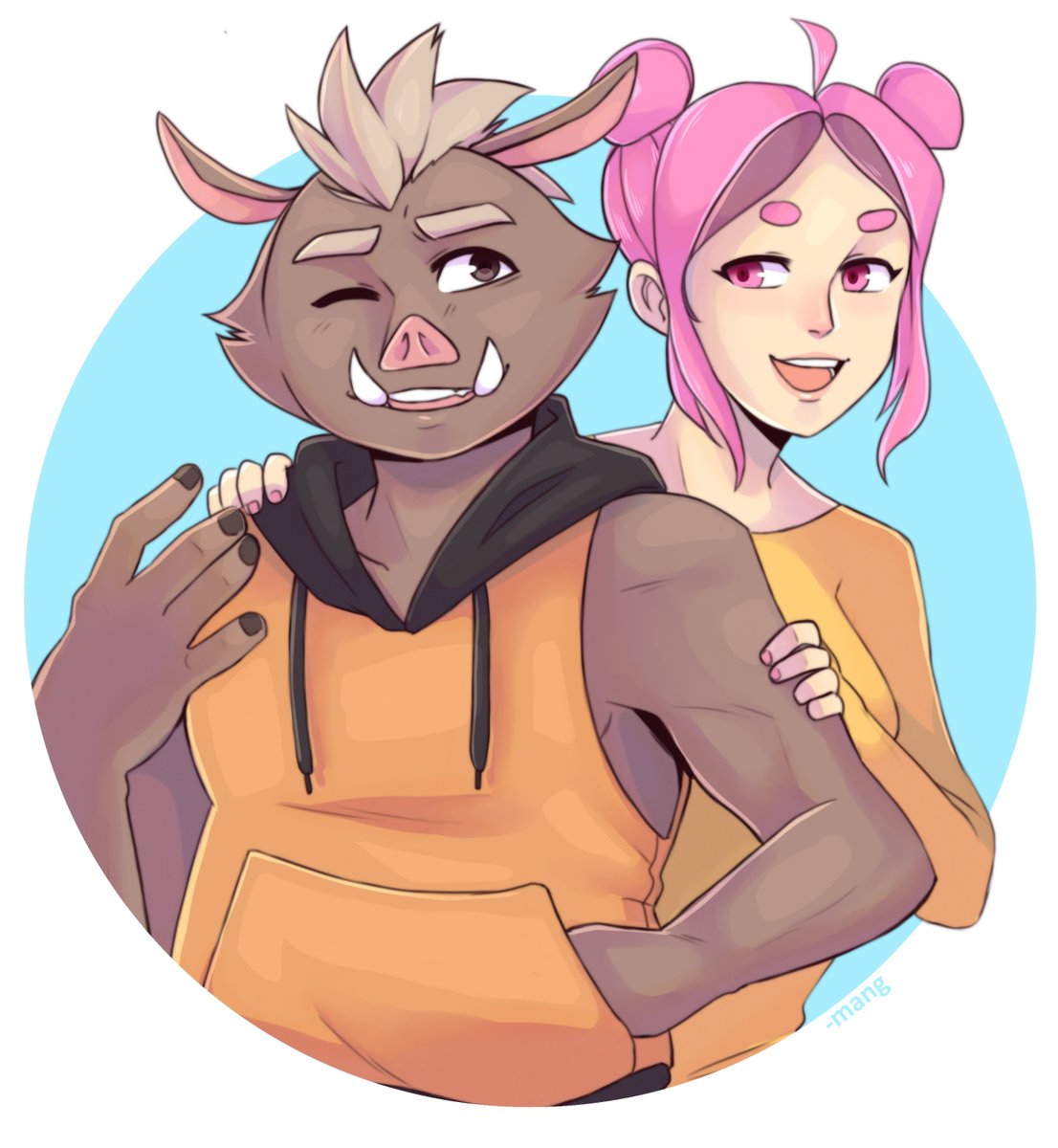 I hosted a Secret Santa event on my server and I got the lovely and talented <a href="/Just_Mang_/">Mang 😈</a> who drew this amazing piece of my fursona and persona! I haven't had the chance to make her model yet for those who haven't seen her yet that's how I look as an anime girl!