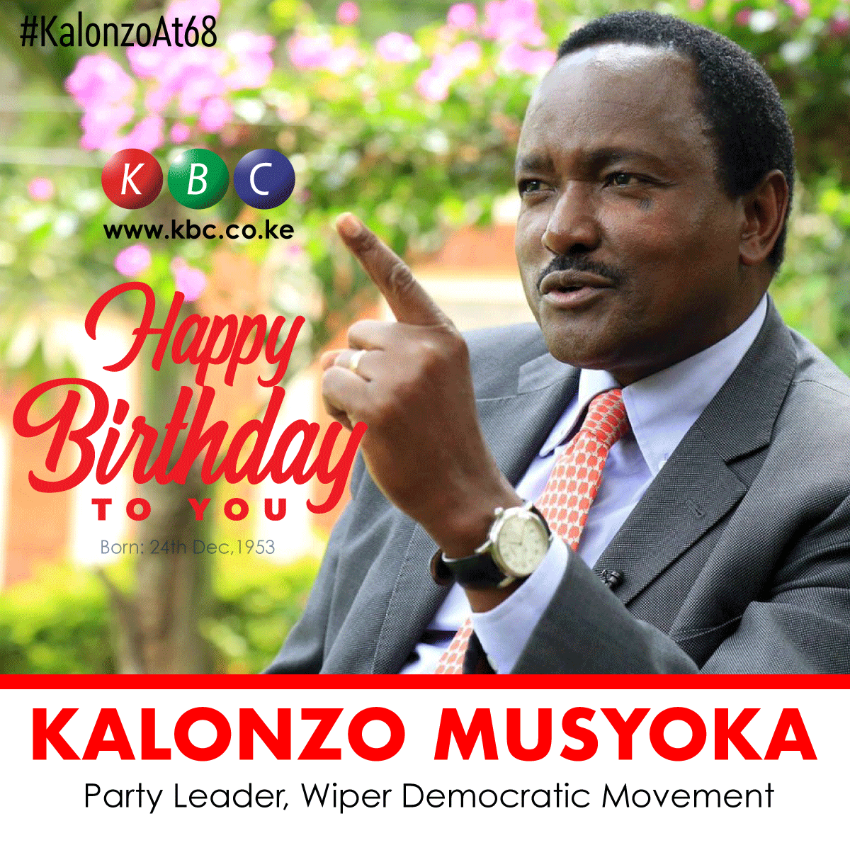 Help us wish the former Vice President Kalonzo Musyoka a happy 68th birthday. 