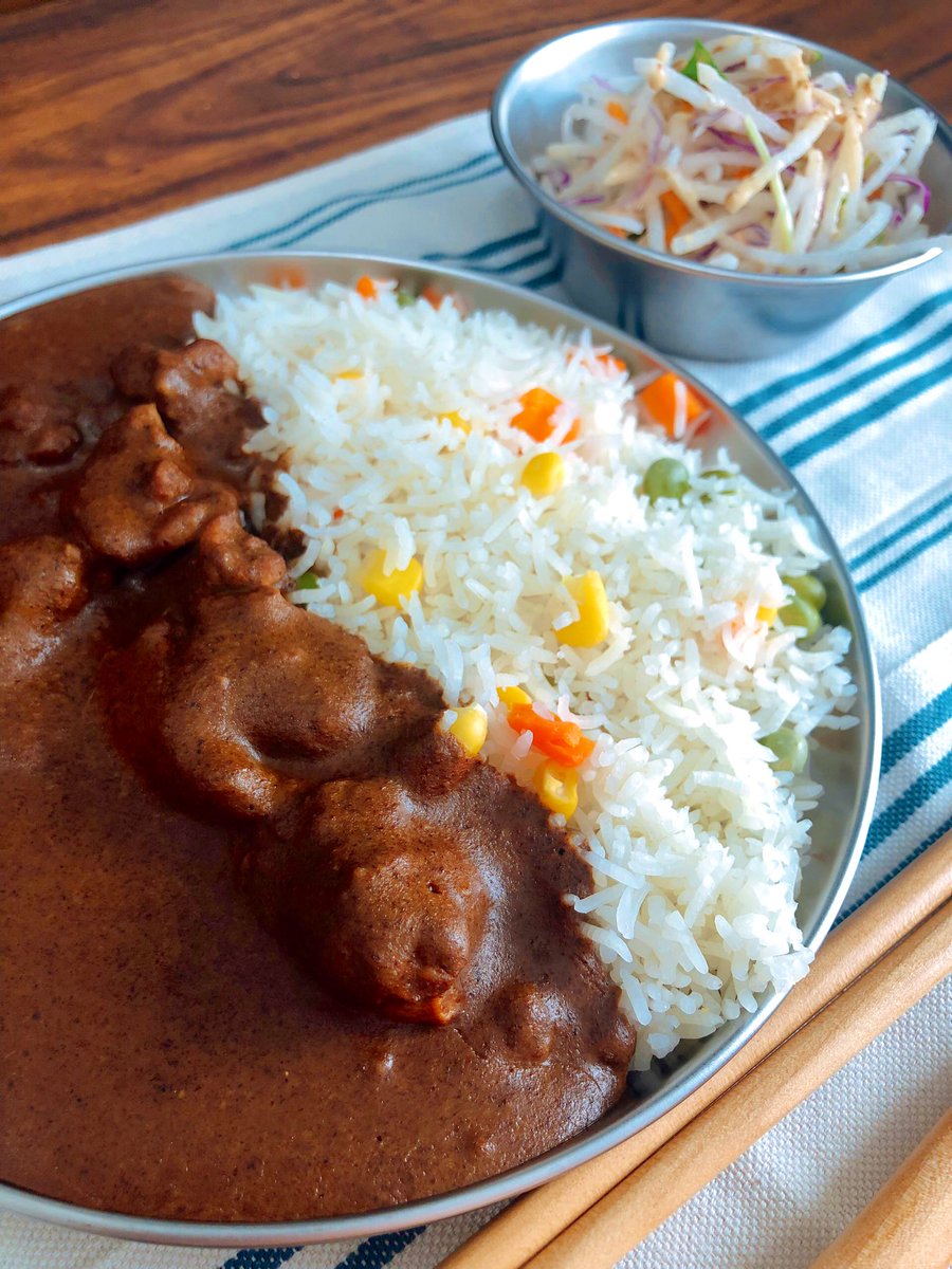 PE_SSS's tweet photo. お昼ご飯☺️
タイカレー?ぽいの初めて作った笑 https://t.co/WlRu5y7aTI