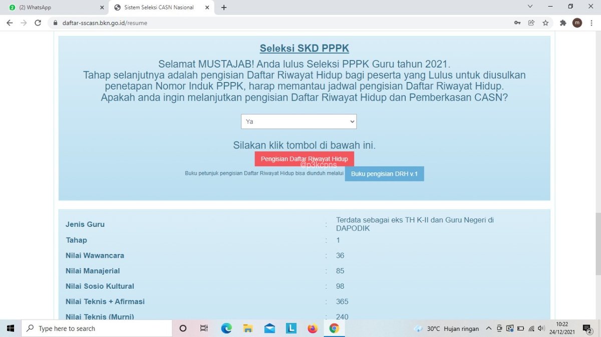 p3kcpns's tweet photo. Terpantau fitur pengisian DRH sudah muncul, silahkan dipantau bila ada intruksi isi segera diisi. 

#ASN2021 #CPNS2021 #ASNKINIBEDA #PPPK2021 https://t.co/NlffTvTx84