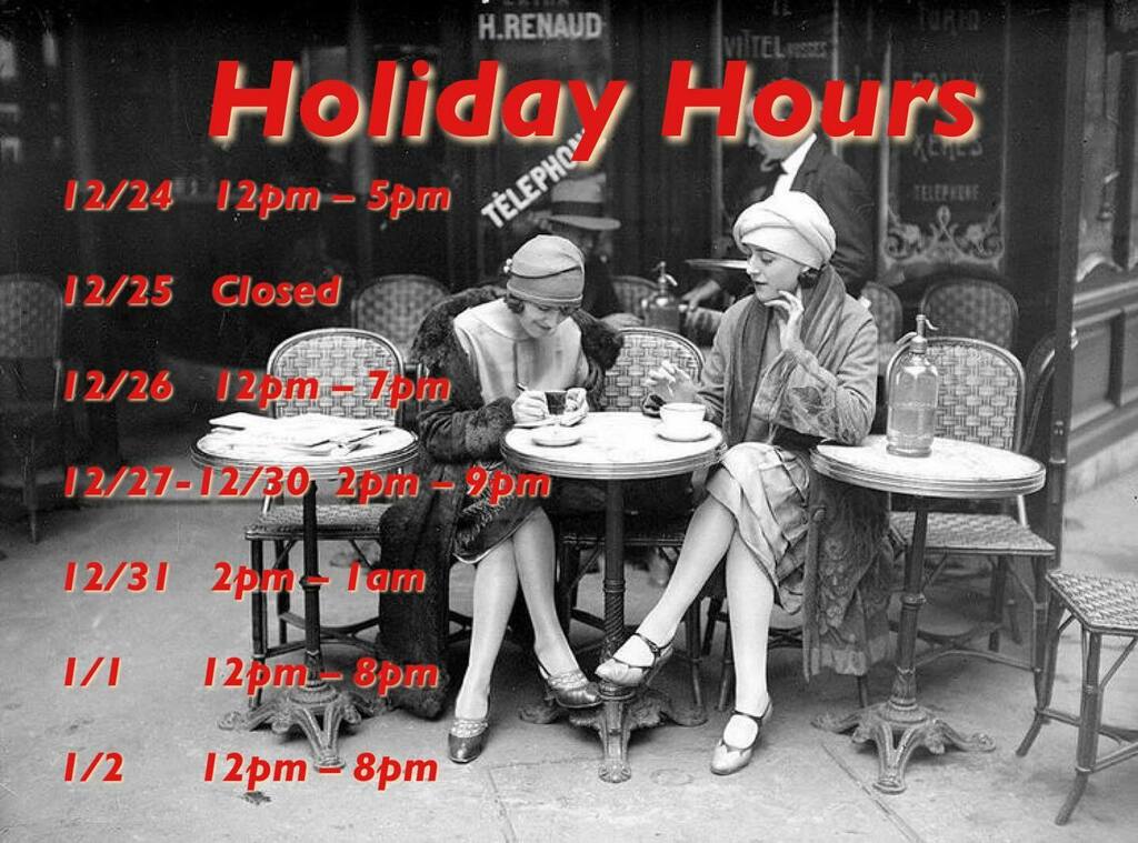 Happy Holidays Misfits! We hope to see you &amp; your loved ones soon ♥️ #holidayhours #lgohospitality #besthappyhour