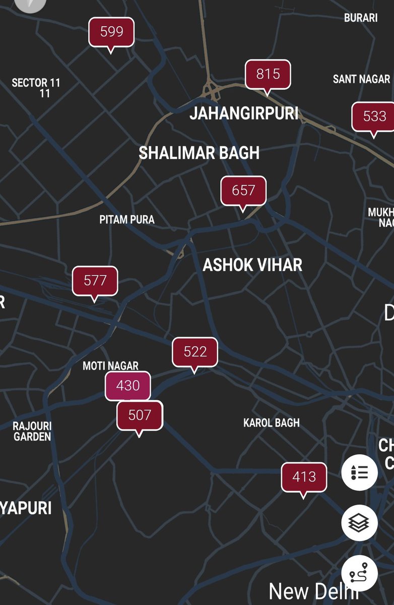 #AirQualityIndex for Jahangirpuri, Shalimar Bagh, Ashok Vihar, Karol Bagh is over 500, which is in hazardous category.

For live #AQI of your location, download SkymetAQI app: play.google.com/store/apps/det…

<a href="/JATINSKYMET/">Jatin Singh</a> <a href="/Mpalawat/">Mahesh Palawat</a> <a href="/SkymetWeather/">Skymet</a> #DelhiPollution #DelhiAirPollution