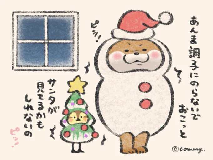 サンタの可愛い嘘なの🎅🔔②
#クリスマスイブ #カワウソ 