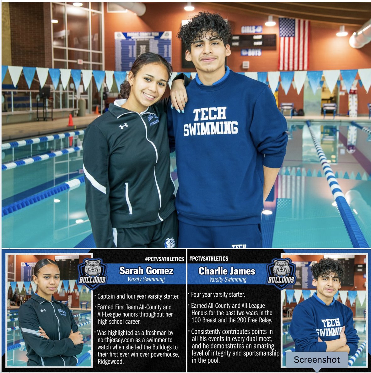 pcti_Counseling's tweet image. Congratulations to our #PCTVS December Athletes of the Month: Sarah Gomez and Charlie James!