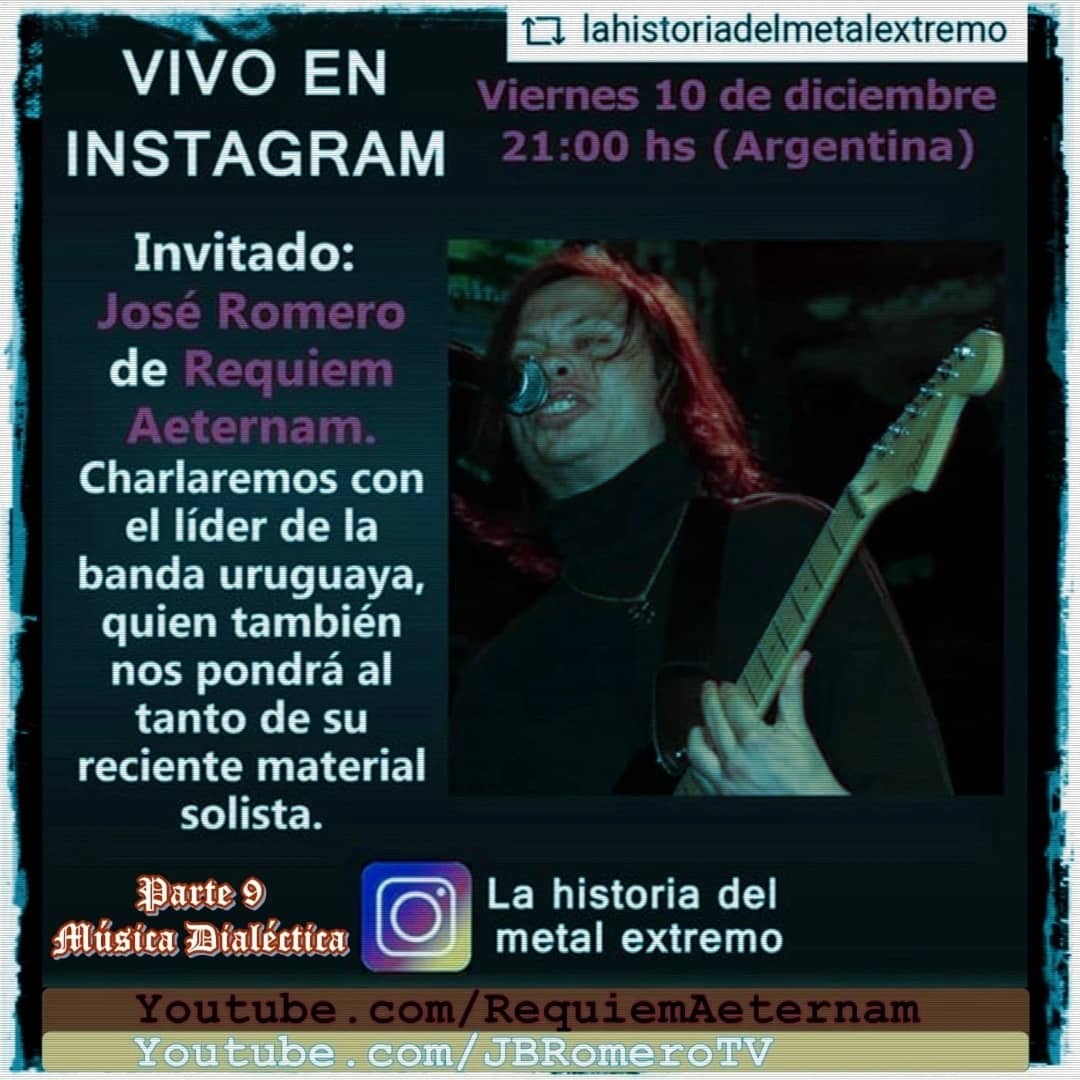 JBRomero_RA's tweet photo. https://t.co/eb0rOS6cj7
#InterviewLive☝#EntrevistaEnVivo 
[Spanish Only]
La parte 9 de esta entrevista ( #Música #Dialéctica ) está en #RequiemAeternamTV
@RequiemAeternam

La entrevista completa está en https://t.co/m8WV38LwAq

Listen to 👇 #Dialectician
https://t.co/PCHdp4Btrf https://t.co/K2pdkyD1yv