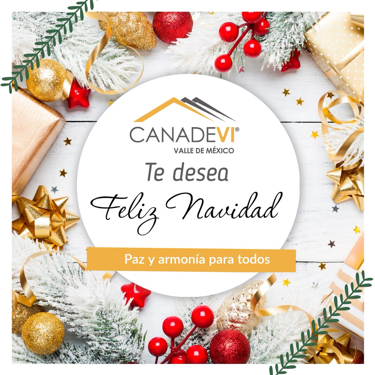 CANADEVI's tweet photo. #CanadeviVM, el Consejo Directivo, #SociosCVM y personal de la Cámara te desean #FelizNavidad llena de paz, salud y armonía. #FelizNavidad2021 🥳 #FelizNavidadParaTodos🎄#CanadeviVMContigo

🔴 Recuerda seguir los protocolos de sanidad necesarios. #NoBajemosLaGuardia https://t.co/wNF6lkVYMJ