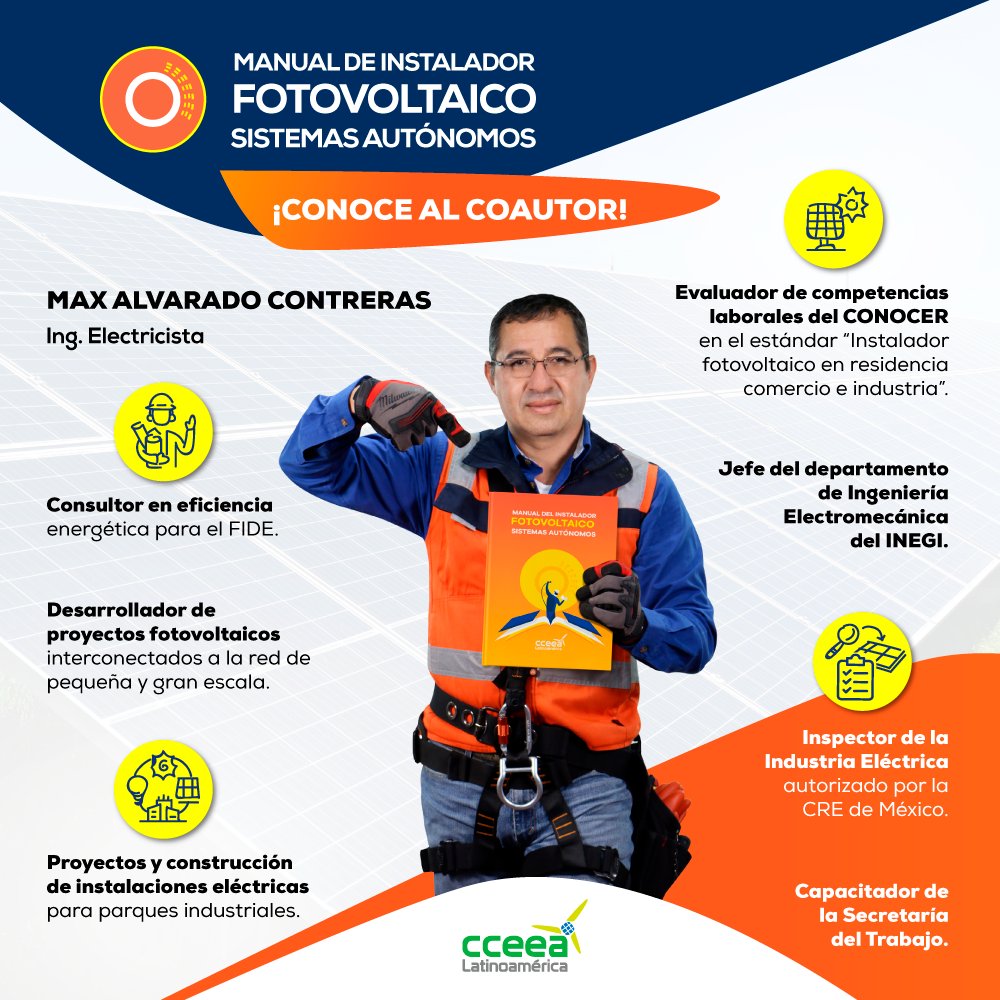 CCEEA's tweet photo. ¡𝐄𝐥 𝐦𝐚𝐧𝐮𝐚𝐥 𝐪𝐮𝐞 𝐝𝐞𝐛𝐞𝐬 𝐭𝐞𝐧𝐞𝐫!⚡️📙

Conoce más acerca de su coautor, el 𝐈𝐧𝐠. 𝐌𝐚𝐱 𝐀𝐥𝐯𝐚𝐫𝐚𝐝𝐨 𝐂𝐨𝐧𝐭𝐫𝐞𝐫𝐚𝐬. Aquiérelo dando clic en el siguiente enlace --> https://t.co/amTifOiw0z
*Envíos a toda la república mexicana* https://t.co/JJFfxm6Fzh