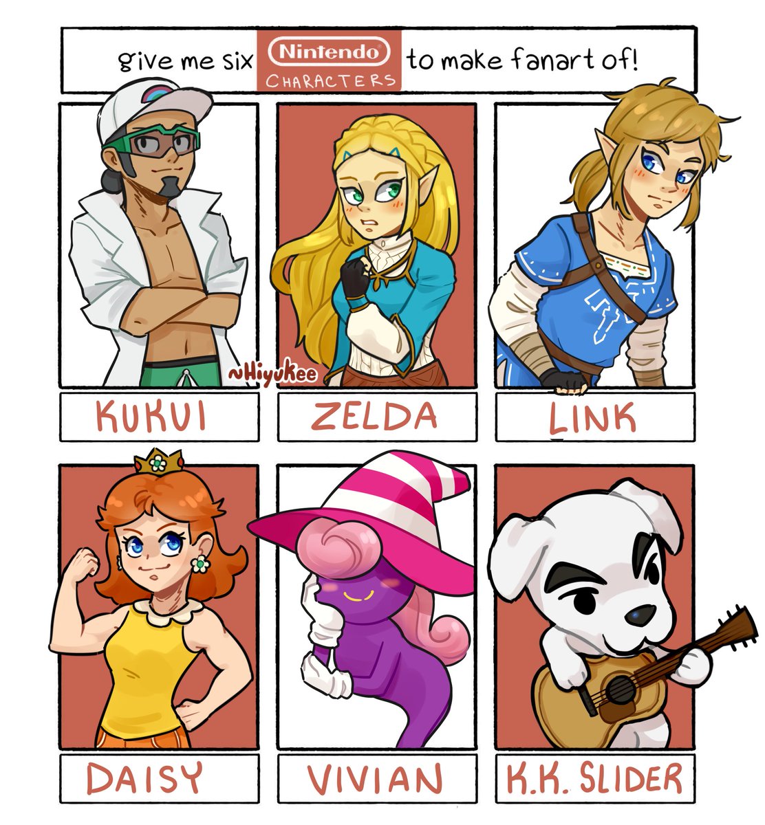 Better late than never! 6 Nintendo Characters 😁 