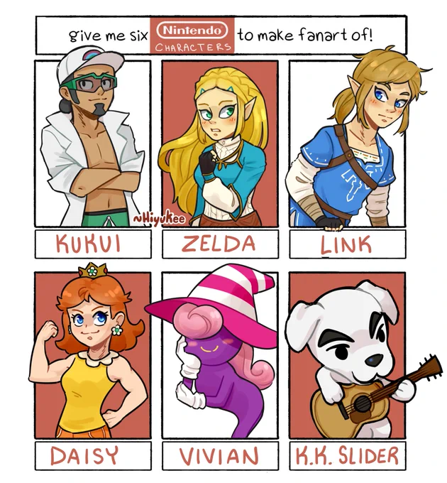 Better late than never! 6 Nintendo Characters 😁 