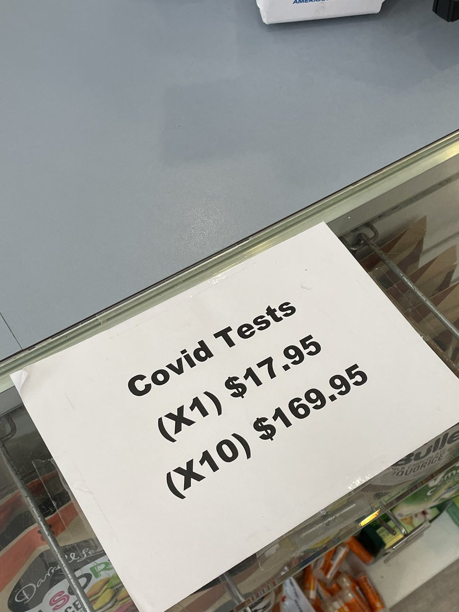 The last chemist in my area with rapid antigen tests has almost doubled their prices and the woman before me in the queue just spent $339 on tests. So much for accessible healthcare…
