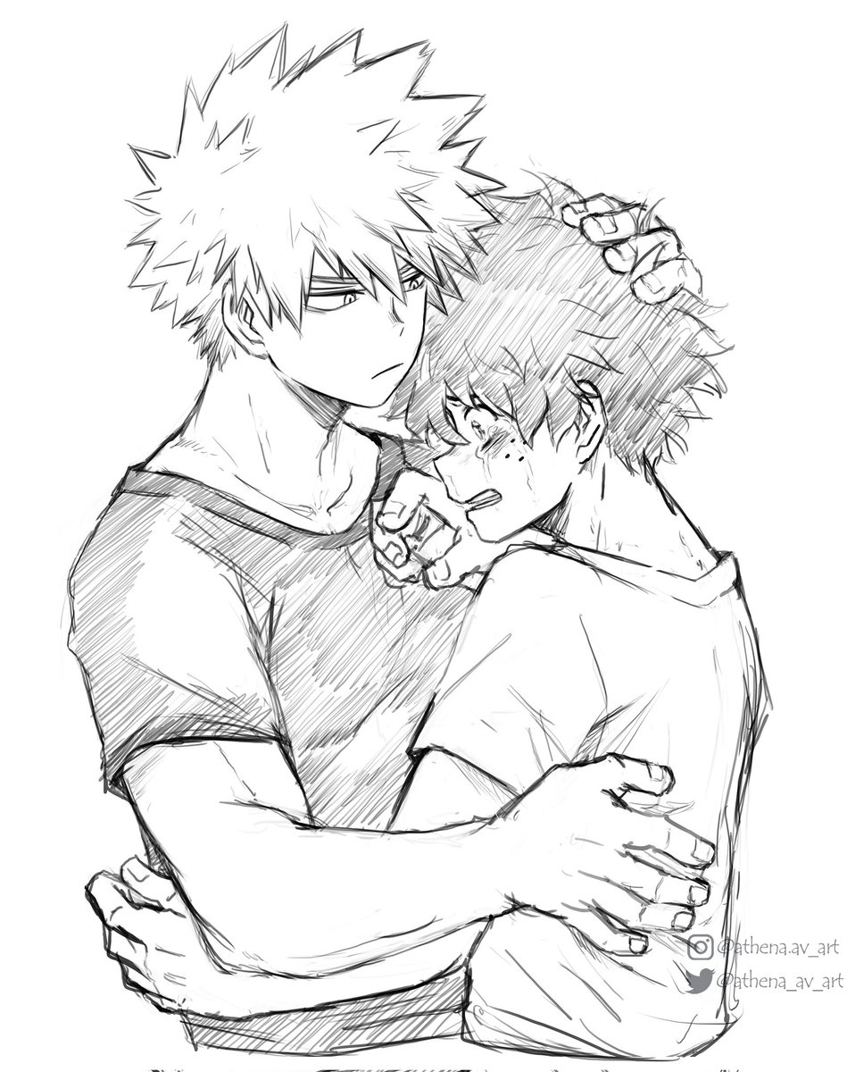 Today was a really bad day..I need a hug... 😔
#sketch #BKDK #bakudeku #BNHA #Bakugou #Deku 