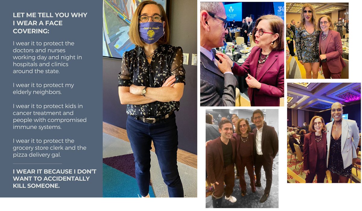 ChkLil's tweet photo. Tell us again, @OregonGovBrown, why you wear a face covering? #doublestandards #RulesForUs https://t.co/jnAcu1ARk0