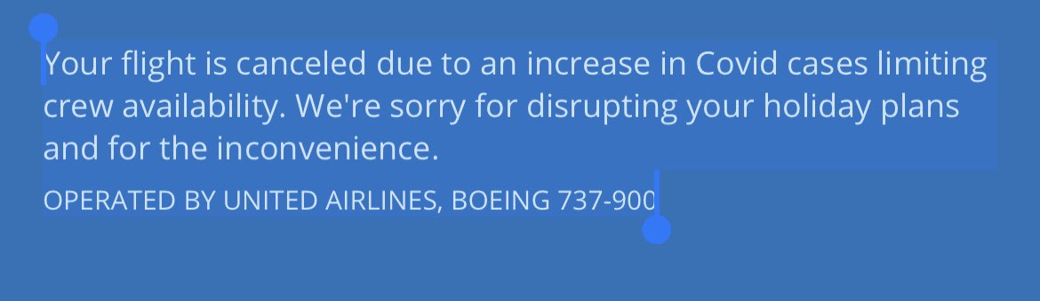 BREAKING: United Airlines is preemptively cancelling flights due to Omicron impacts on flight crews. 112 flights are cancelled already for Friday.