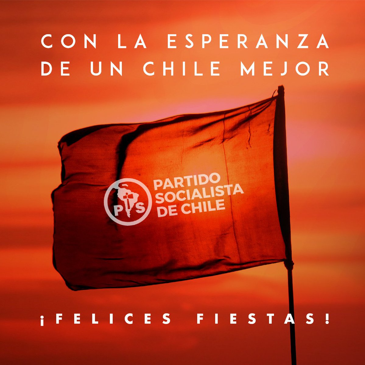 Con la esperanza de un Chile 🇨🇱mejor, desde el <a href="/PSChile/">Partido Socialista de Chile</a> les deseamos a todas y todos felices fiestas 🎄🎆 #ActitudSocialista