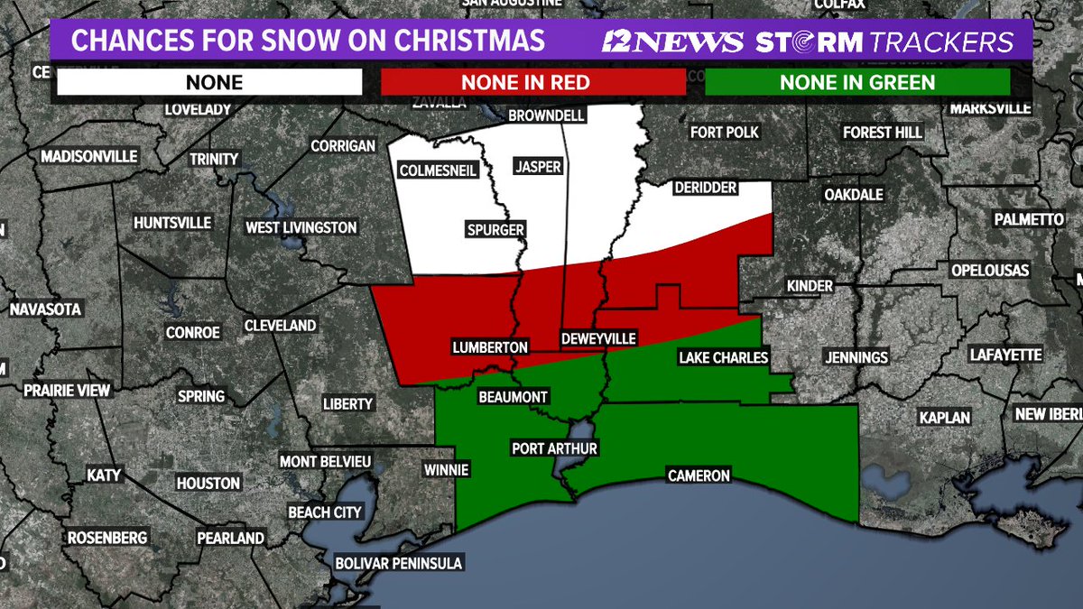 PatrickVaughn4's tweet photo. Chances for snow in SE Texas on Christmas.  https://t.co/UrJOAmpwrZ  #12NewsNowWeather https://t.co/LntrwDOodK