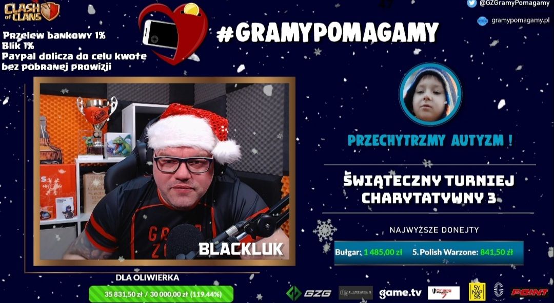 Mamy to znowu! 35831zł podczas wielkiego finału! Polska społeczność <a href="/ClashofClans/">Clash of Clans</a> jest niesamowita! Brawa dla <a href="/blackluk1/">blackluk</a> bez którego nie byłoby to możliwe! Lecimy na rekord!