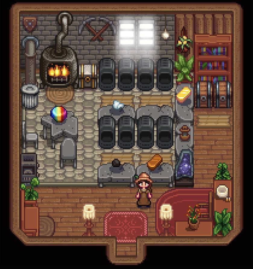 rStardewValley's tweet photo. Finished furnishing my Blacksmith Shed! I wanted a separate area to have my ores and what-not, so….. posted by u/Admirable-Taste-9454. Post url: https://t.co/oVxYvMopgc #StardewValley #Stardew https://t.co/1x9DwM8kRv
