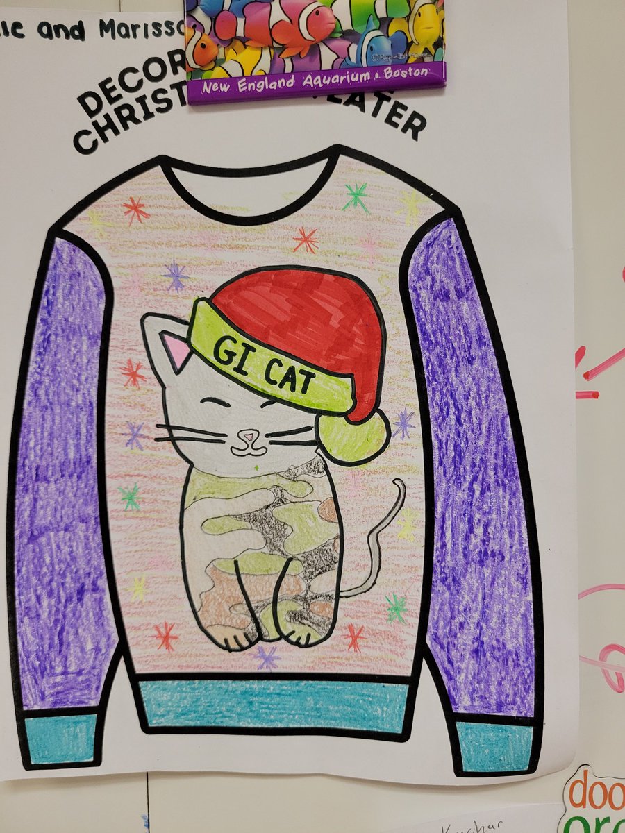 MrsAppelmann's tweet photo. Celebrated winter break with some "historically ugly" holiday sweaters! https://t.co/mCJ2sAY3IG
