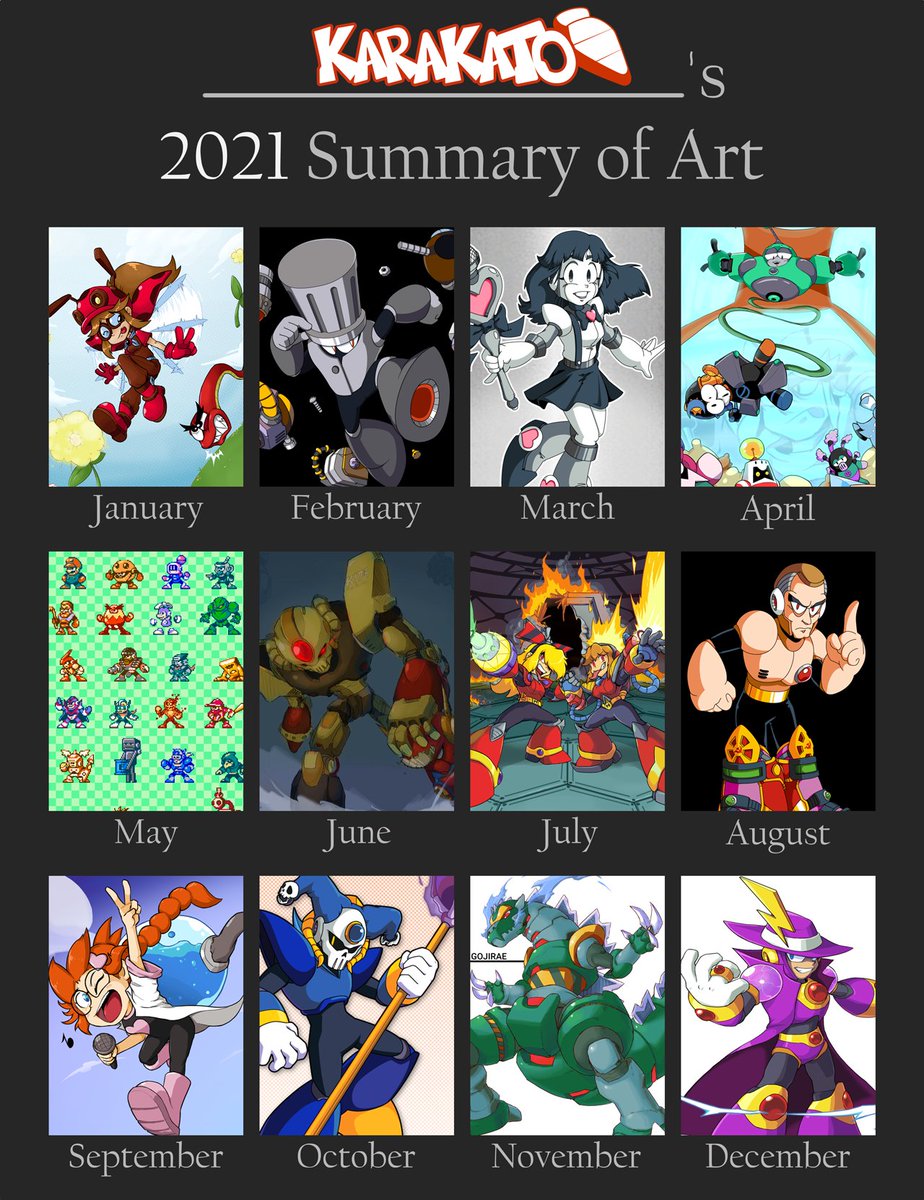 KarakatoDzo's tweet image. Here's my 2021 Art summary. Happy to say that I've done at least 1 "public" artwork each month. Still know that I have a lot of aspects to improve upon but here's to a better 2022. 

Thank you all for your support, really means a lot to me esp in these harrowing times.