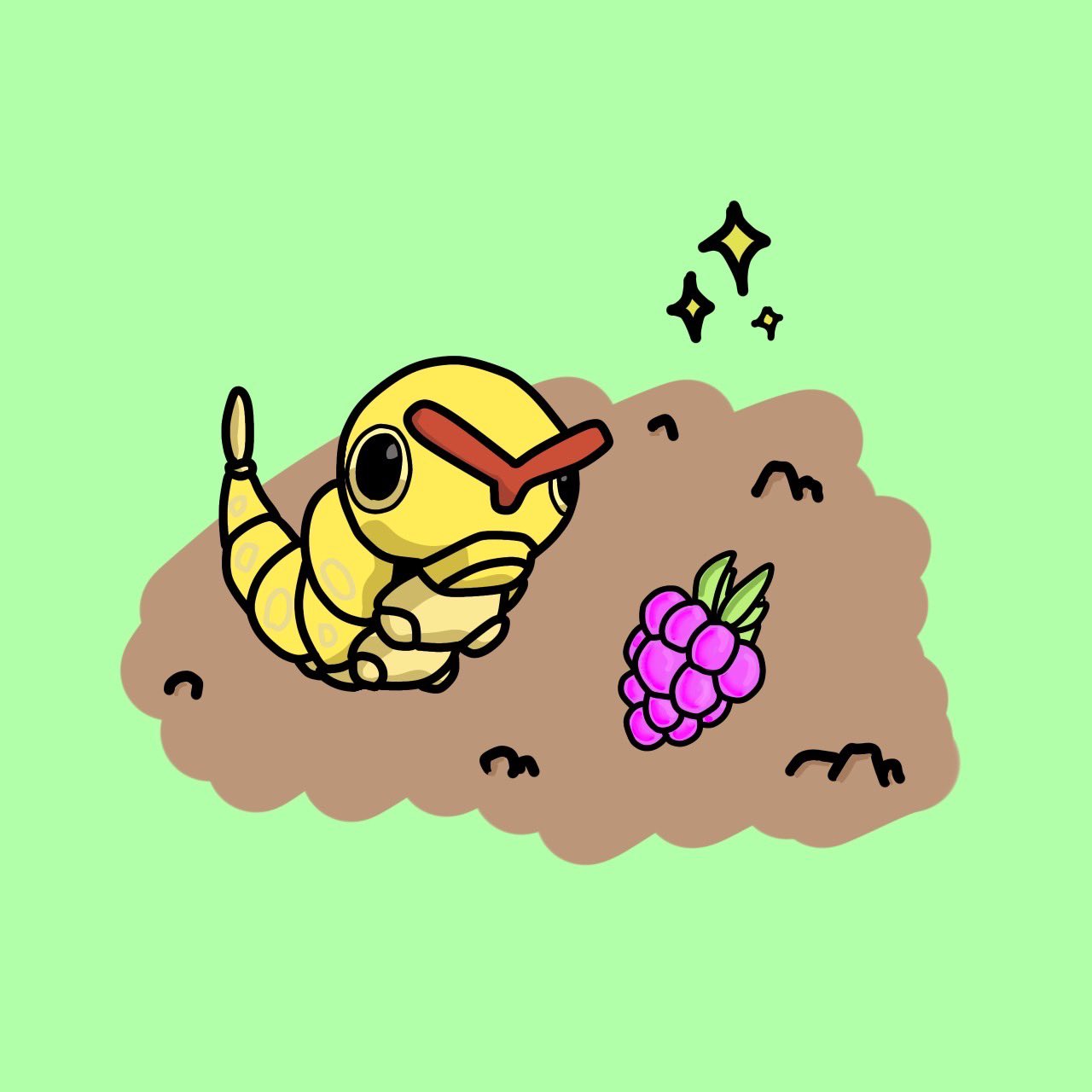Mogeぽよん お友達のリクエストのキャタピー 割かし可愛く仕上がった ポケモン Ibispaint イラスト T Co Cyld1wdksz Twitter