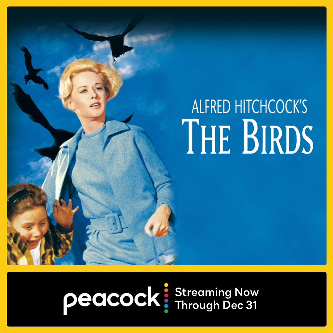 Stream the Hitchcock classic The Birds on Peacock now through Dec 31.
pck.tv/3pejVhz