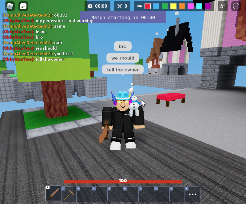 ObbyManTwo's tweet photo. @RobloxBedWars Bedwars is broken look https://t.co/KcdnJccqus