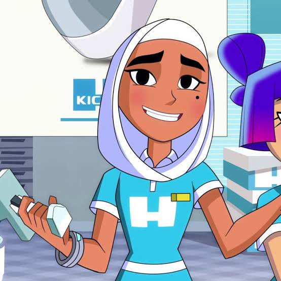 Today's second brown skin character OTD is: zahra rashid from glitch techs! a muslim girl and veteran glitch tech that works in the hinobi store and also a member of mitch’s team