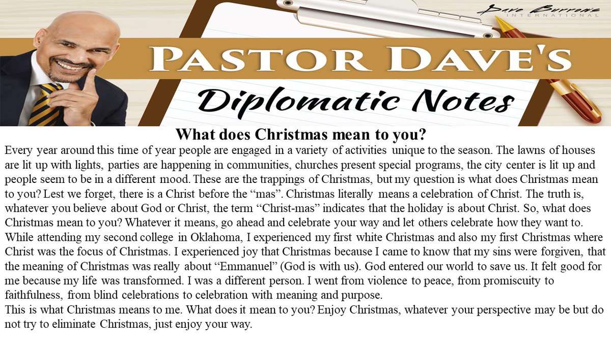BFMICAM's tweet photo. Merry Christmas, Agents. This week, Dr. Burrows takes time to remind us of the true meaning of this holiday season. Read the full article here: https://t.co/Qd1xbR531W https://t.co/S4YsQWj6Lp