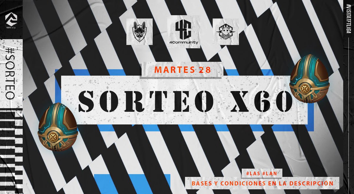 TFTLiga's tweet photo. 🎉[SORTEO]

🔥 Gánate un código de 10 huevos de minileyenda

🔁 Dale RT a este tuit
☑️ Sigue a @LoLCave 
☑️ Sigue a @TFTLiga 

#⃣ Escribe nuestro hashtag #VisitaLaTFTLiga y tu servidor 

🗓️ Resultados el 28 de diciembre | Válido para LAS Y LAN.

#LPP
#LeaguePartner https://t.co/SANhR1sojP