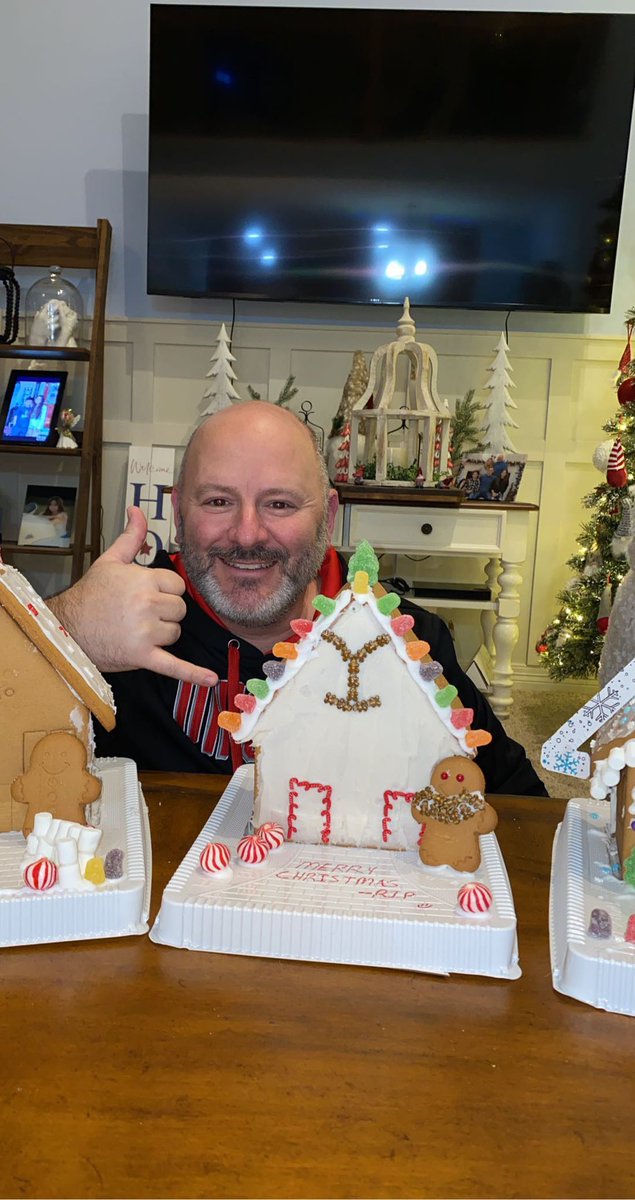 Family Gingerbread house competition Dad takes the cake with a <a href="/Yellowstone/">Yellowstone</a> gingerbread house <a href="/colehauser/">Cole Hauser</a> #YellowstoneTV #GingerbreadHouse