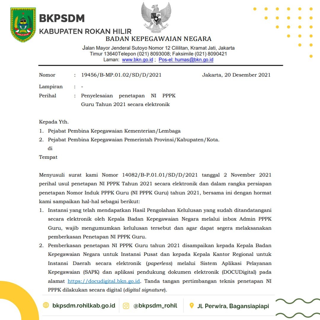 bkpsdmrohil's tweet photo. menyampaikan kelengkapan dokumen secara elektronik melalui https://t.co/zaBtUcqV9N yang dibuka mulai tanggal 24 Desember 2021 sampai dengan tanggal 10 Januari 2022. https://t.co/ghb1tQoJVh