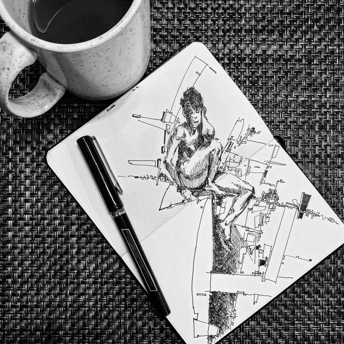 falloutstudio's tweet photo. 12.23.21 | #coffeesketch
.
#art #architecture #figurefield #figuredrawing #hybridlandscape #quicksketch #inksketch #inkdrawing #dailysketch #sketchbook #sketching #drawmore https://t.co/8jgdQ7DzgB