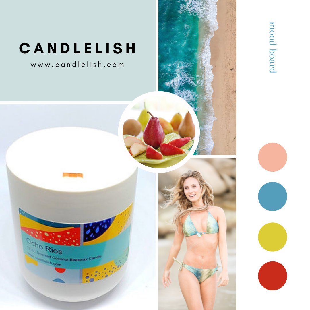 Ocho Rios Scented Coconut Beeswax Candle is a luxurious blend of exquisite florals, mouthwatering Yuzu, Plum Blossom &amp; ripe juicy pear. 
candlelish.com
#soycandles #vegan #crueltyfree #ecofriendlyproducts #candles #cocoapricot #coconutwaxcandles #cocosoy #beeswaxcandles