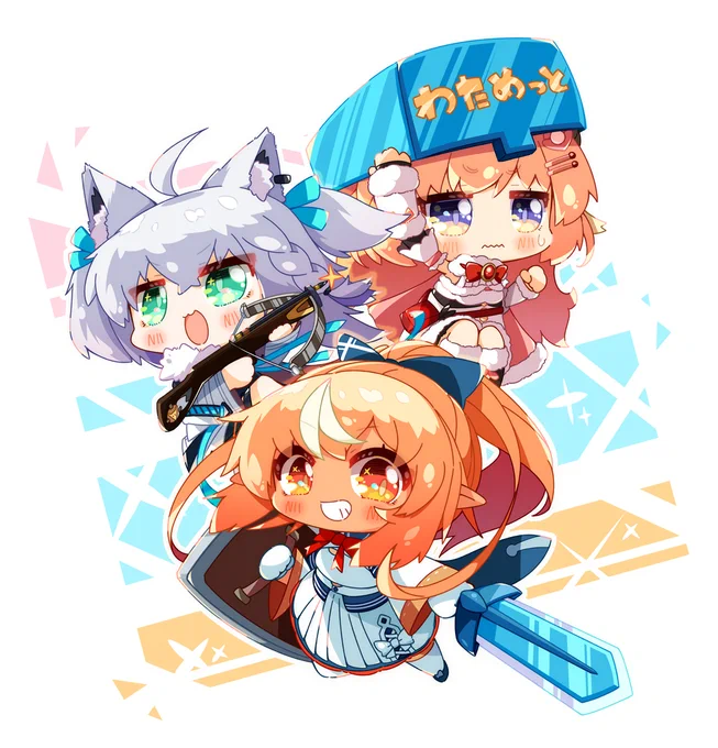 BAKATARE～!🌽🔥🐏
#しらぬえ #絵フブキ #つのまきあーと 