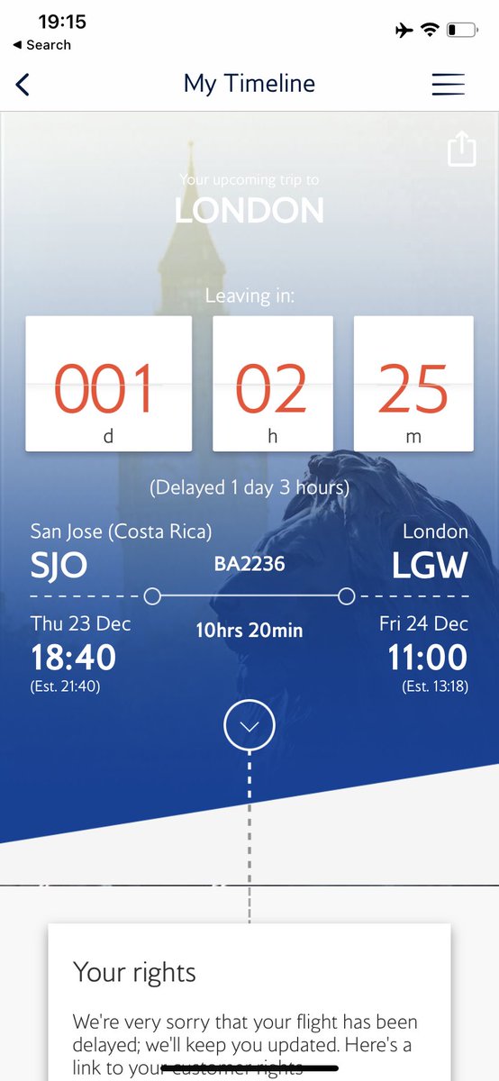 ursegrover's tweet photo. @British_Airways delayed our flight by over 24 hours to arrive Christmas Day PM instead of Christmas Eve AM. Refund refused at check in, no help offered &amp; no interest in helping find alternative routes. Treated like any other delay… #merrychristmas #notflyinghomeforchristmas https://t.co/PuL0k6p9QG
