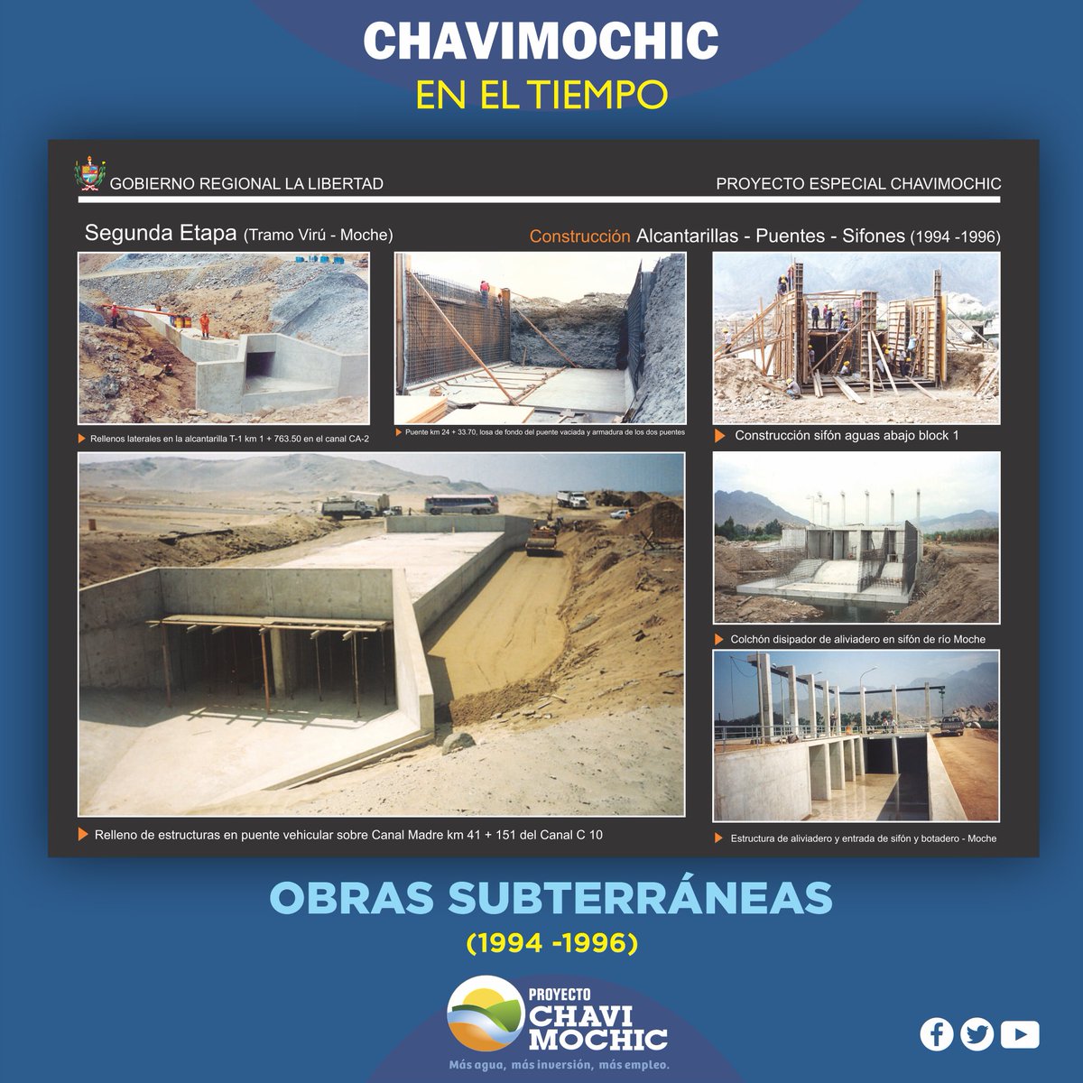 PChavimochic's tweet photo. ✅ Hoy te presentamos una nueva ilustración de #ChavimochicEnLaHistoria sobre el proceso de construcción de alcantarillas⚙️, puentes y sifones🔗⛓️ como parte de las obras de la Segunda Etapa 🌾

Más aquí 👉 https://t.co/hWxMZh7Fje

#PECH #LaLibertad #Agricultura #exportación https://t.co/TPWa90tpwn